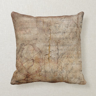 Almofada Globo antigo travesseiro decorativo rústico