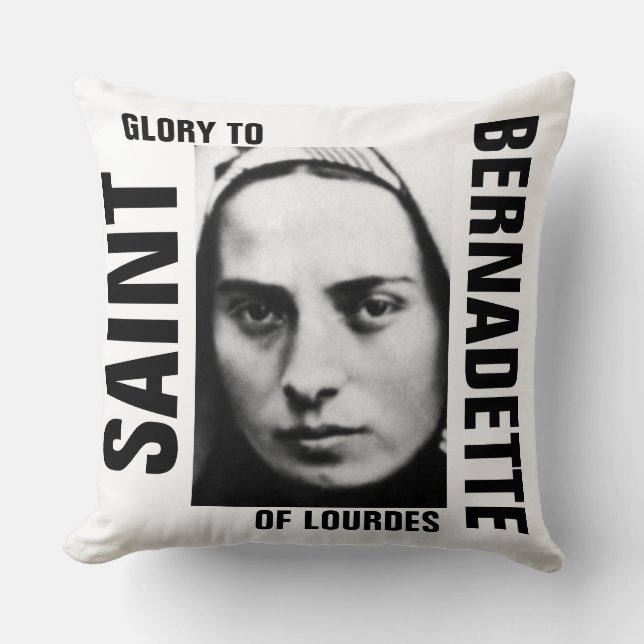 Almofada Glória Ao Santo Bernadette De Lourdes (Frente)
