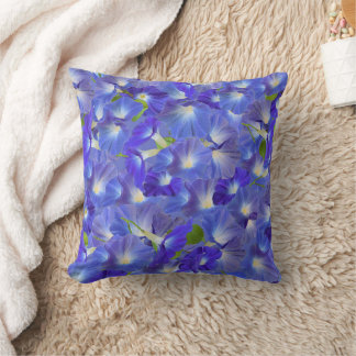 Almofada Glória-da-manhã Azul Celestial Floral 3D