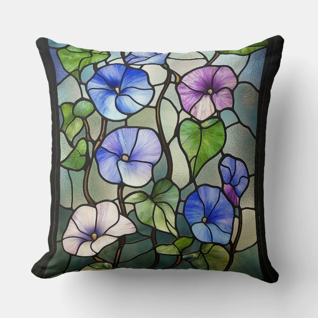 Almofada Glórias matinais de vidro retido (Frente)