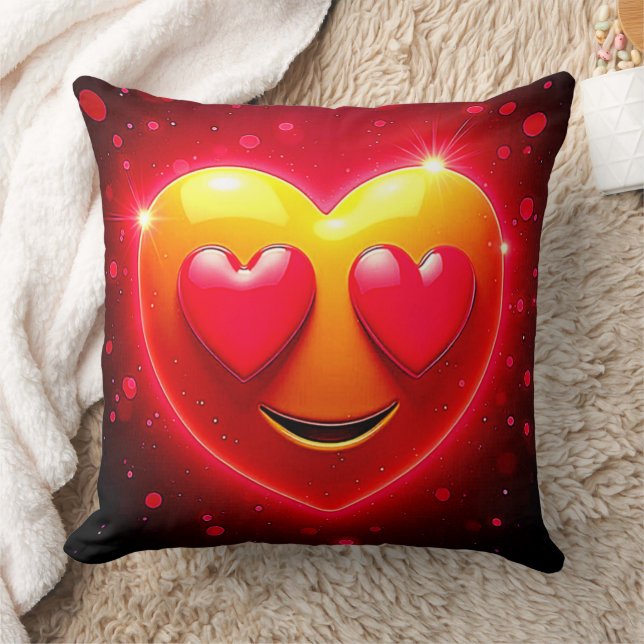 Almofada Glowing Heart Eyes Emotion (Cobertor)