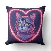 Glowing Kitty Love Art | Romantic Pet Lover Gift