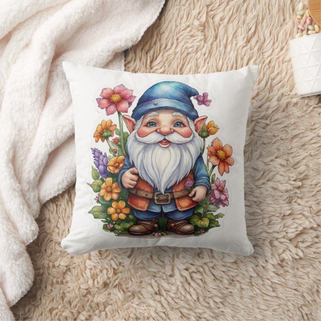 Almofada Gnome E Flores 2 (Cobertor)