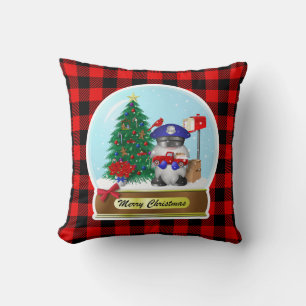 Almofada Gnome e Snowman Mail Carrier Snow Globe