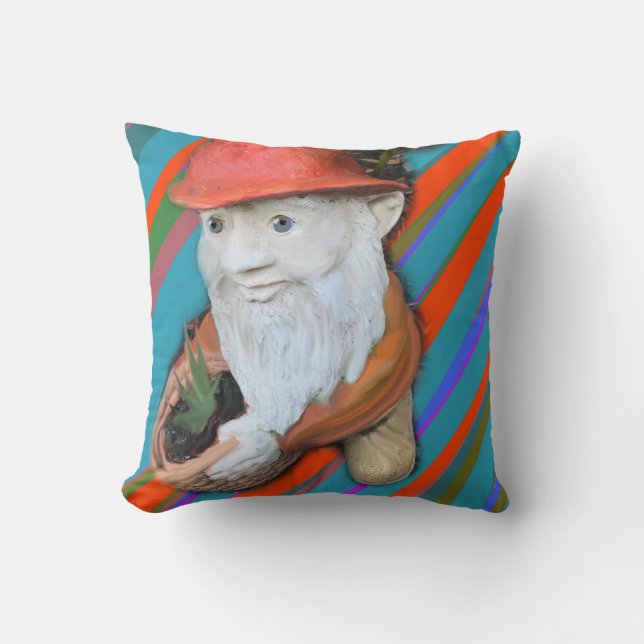 Almofada Gnome Gardener Em Meditação (Frente)