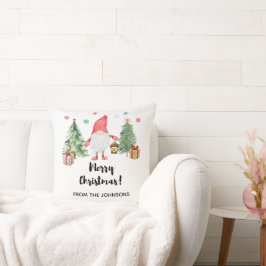 Almofada Gnome Merry Christmas Throw Pillow Gift