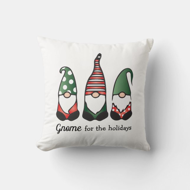 Almofada Gnome Para Os Feriados (Frente)