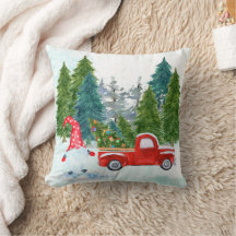 Gnomo Caprichoso com Caminhão Vermelho de Natal