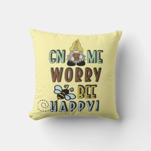 Almofada Gnomo Worry Bee Happy!