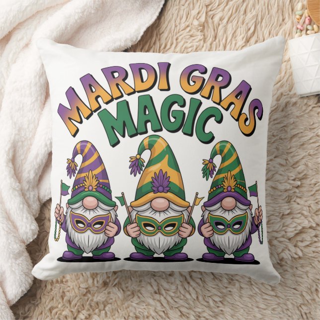 Almofada Gnomos Mágicos do Mardi Gras (Cobertor)