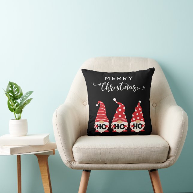 Almofada Gnomos Natal Ho Ho Ho Ho (Cadeira)