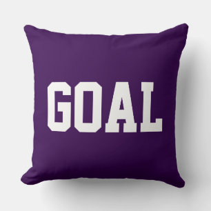Almofada GOAL Sporty Atlético Branco Texto Em Roxo Fundo