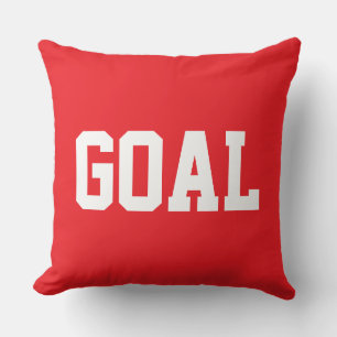 Almofada GOAL Sporty Atletismo Branco Texto Em Vermelho Bri