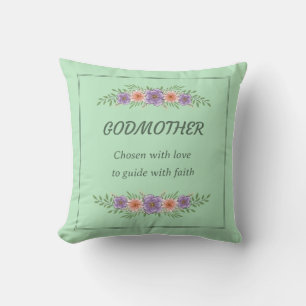 Almofada GODMOTHER Escolhida com amor para guiar com fé