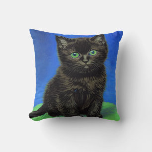 Almofada Gogh Style Black Kitten