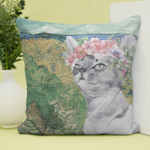 Almofada Gogh Wheat Field e Rico Cat