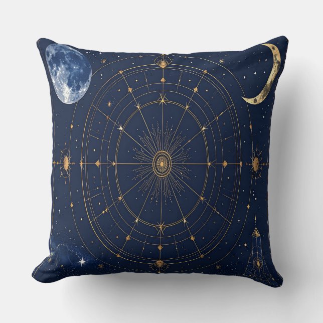 Almofada Gold Constellation Astrology Throw Cushion (Frente)