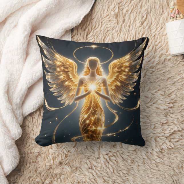 Almofada Golden Angel Glamour Throw Pillow (Cobertor)