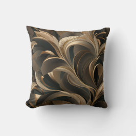 Almofada Golden Botanical Flow Elegant  