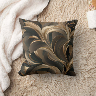 Almofada Golden Botanical Flow Elegante  