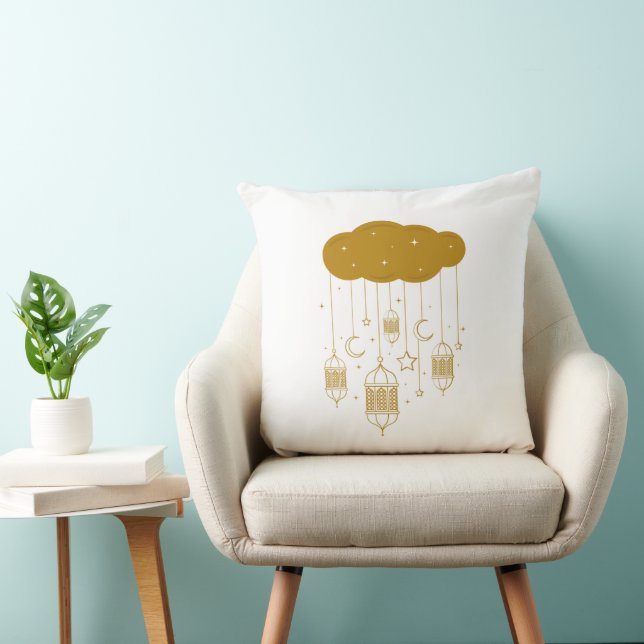Almofada Golden Cloud & Lanterns Ramadan Pillow (Cadeira)