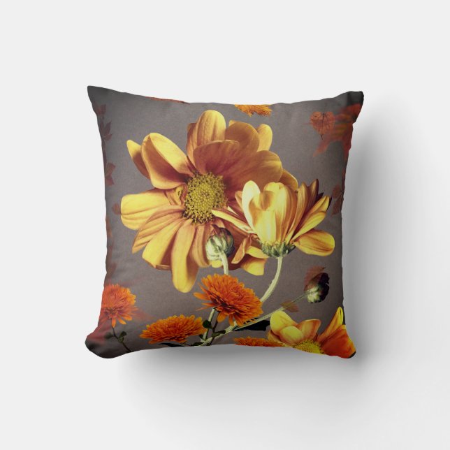 Almofada Golden floral Dreams, throw pillow for home (Frente)