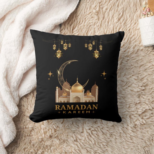 Almofada Golden Floral Ramadan Kareem Celebration (Cobertor)