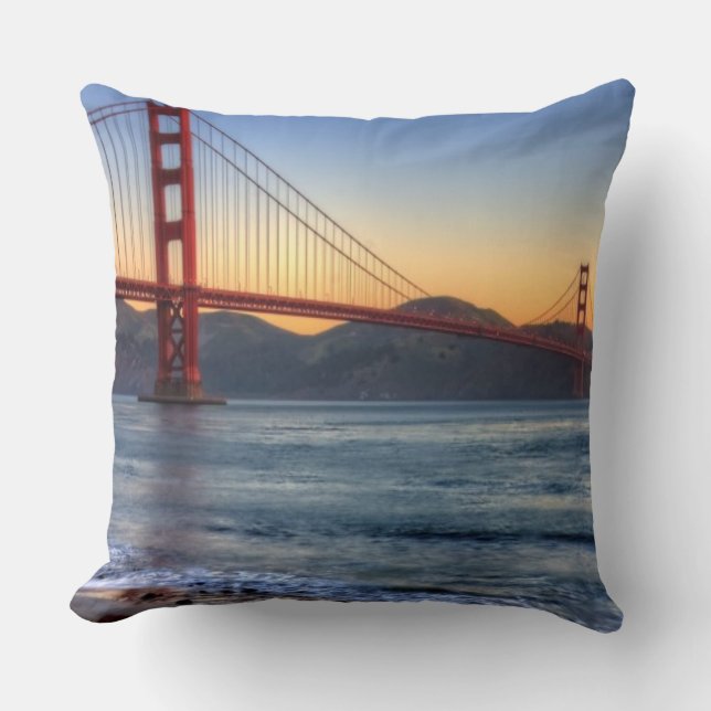 Almofada Golden gate bridge da fuga de San Francisco Bay (Frente)