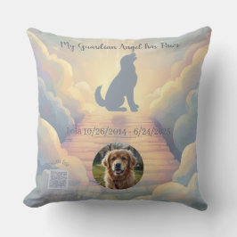 Almofada Golden Retriever Rainbow Bridge Memorial Pillow