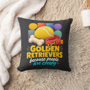Almofada Golden Retrievers Porque as Pessoas São Amantes Si