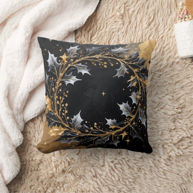 Almofada Golden Wreath Glamour Throw Pillow (Cobertor)
