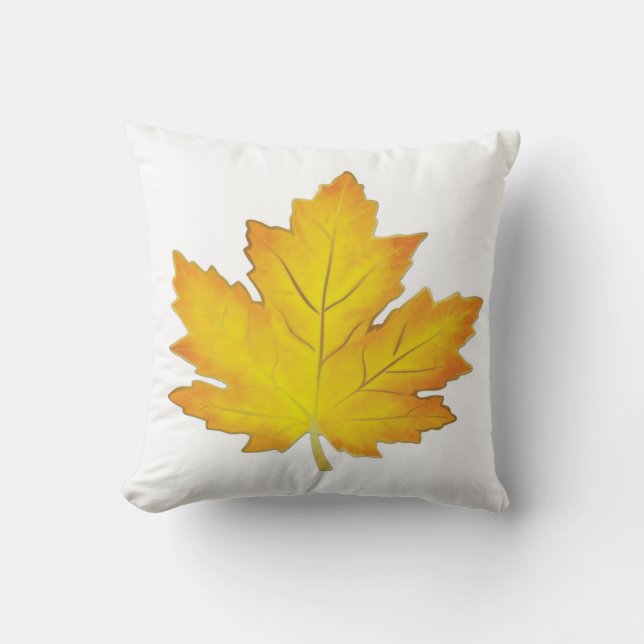 Almofada Golden Yellow Maple Leaf Pillow (Frente)