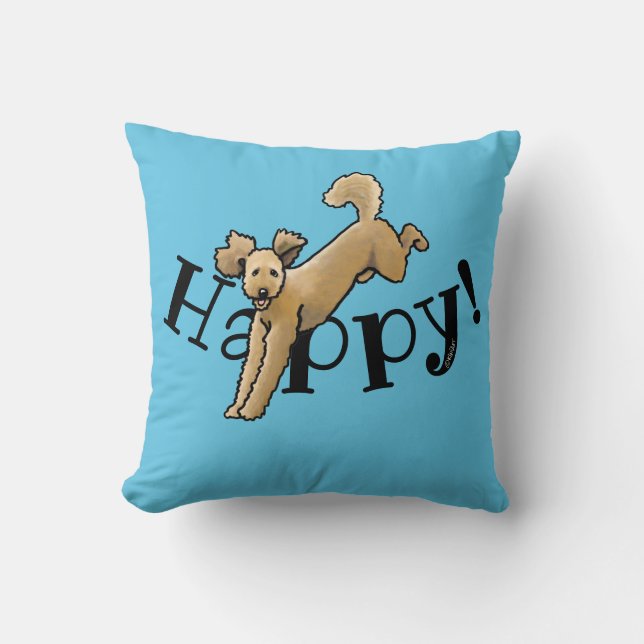 Almofada Goldendoodle Feliz (Frente)