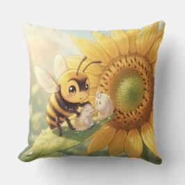 Almofada Goldene Hummel im Blütentanz.4