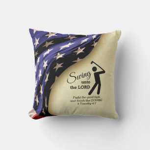 Almofada Golf de Bandeira na moda americano