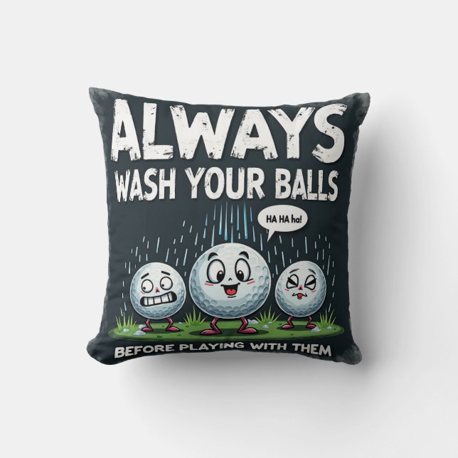 Almofada Golf Lave Seu Travesseiro decorativo De Bolas (Frente)