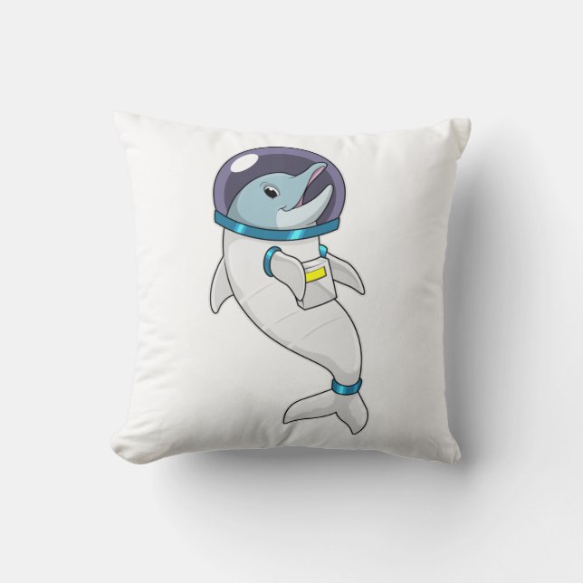 Almofada Golfinho como astronauta na fantasia (Frente)
