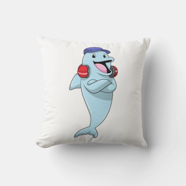 Almofada Golfinho em Ouça música (Frente)