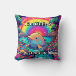 Almofada Golfinho Psicodélico Sou Feito de Esteira e Chuva