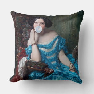 Almofada Goma-bolha Diva em cebola azul