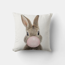 Almofada Goma de bolhas rosa soprada no coelho