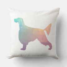 Gordon Setter Geométrico Pattern Silhouette Pastel