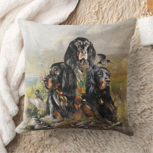 Almofada Gordon Setters , Paixão por Aves , Arte
