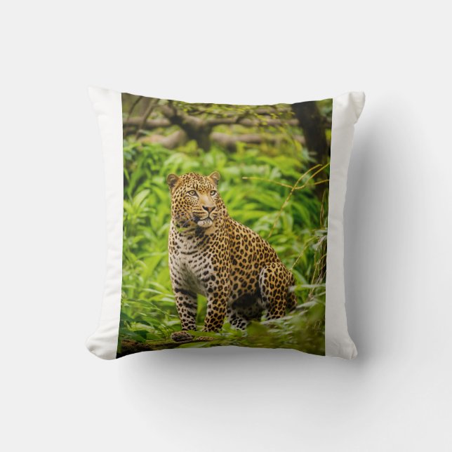 Almofada Gorilleopardo - Fusão selvagem da força e Ste (Frente)