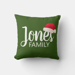 Almofada gorro de PAPAI NOEL fofo com tipografia |
