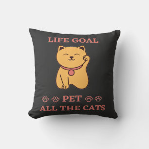 Almofada Gosta de vida, amante engraçado de gatos, todo o g