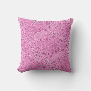 Almofada Gotas de água rosa quente