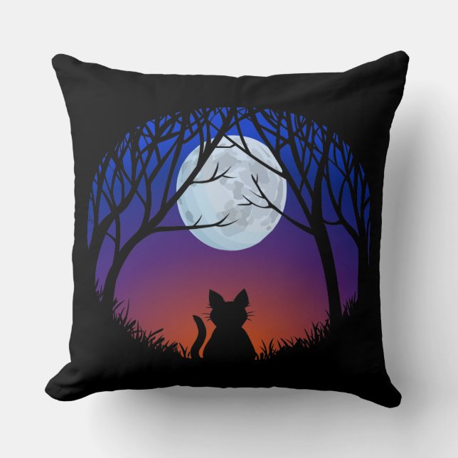 Almofada Gotas de Gato Gordo, Travesseiro Divertido Gato Ga (Frente)