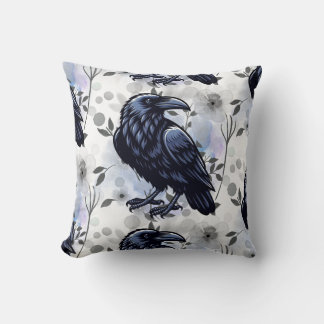 Almofada Goth Raven Throw Pillow