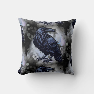 Almofada Goth Raven Throw Pillow